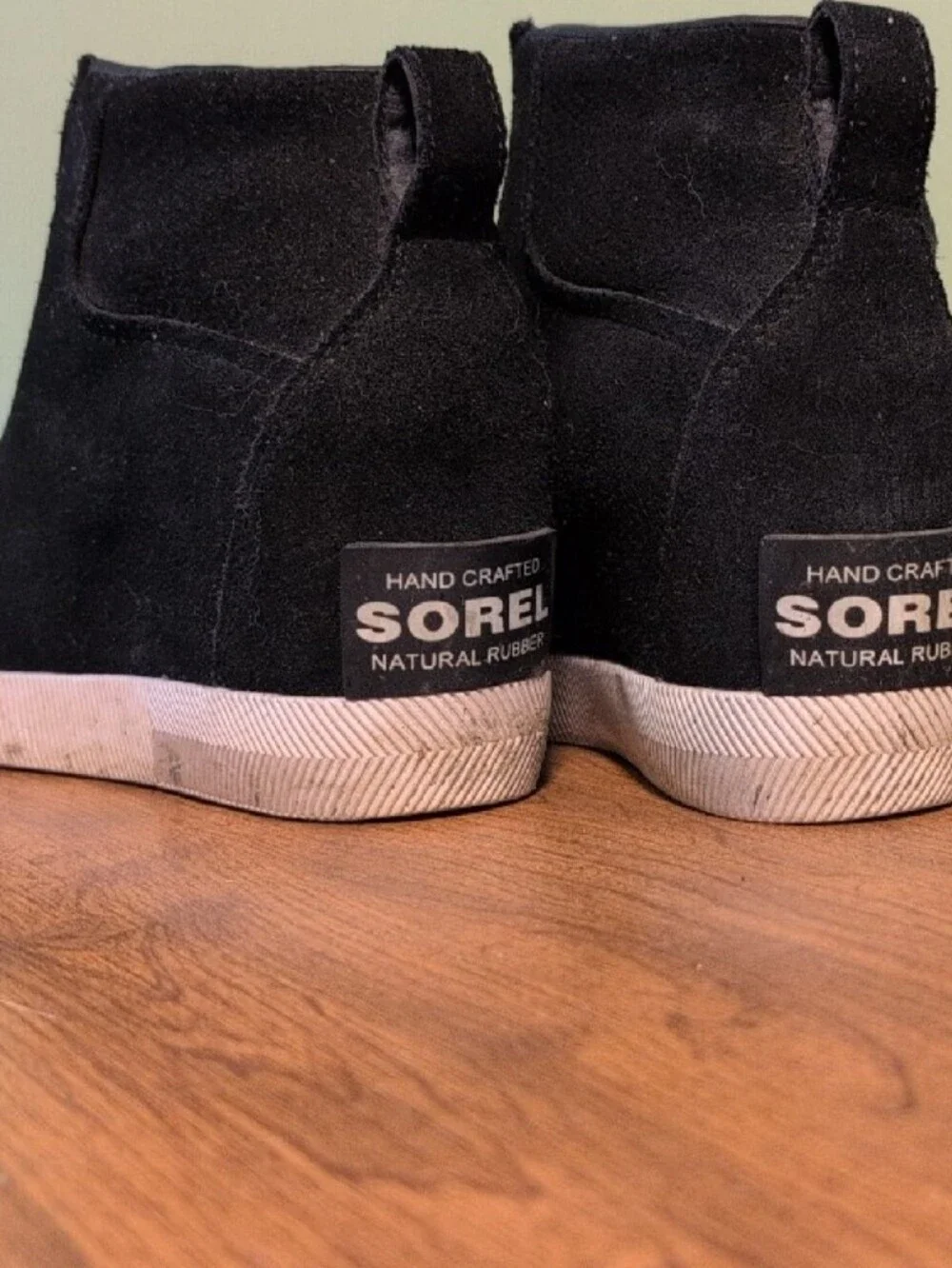 Sorel Men's Black Suede Chukka Boots with White Sole